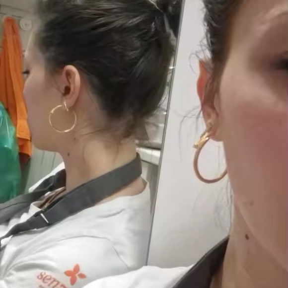 Just Un Clou Gold Crystal Nail Earrings - Picture 11 of 16